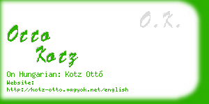 otto kotz business card